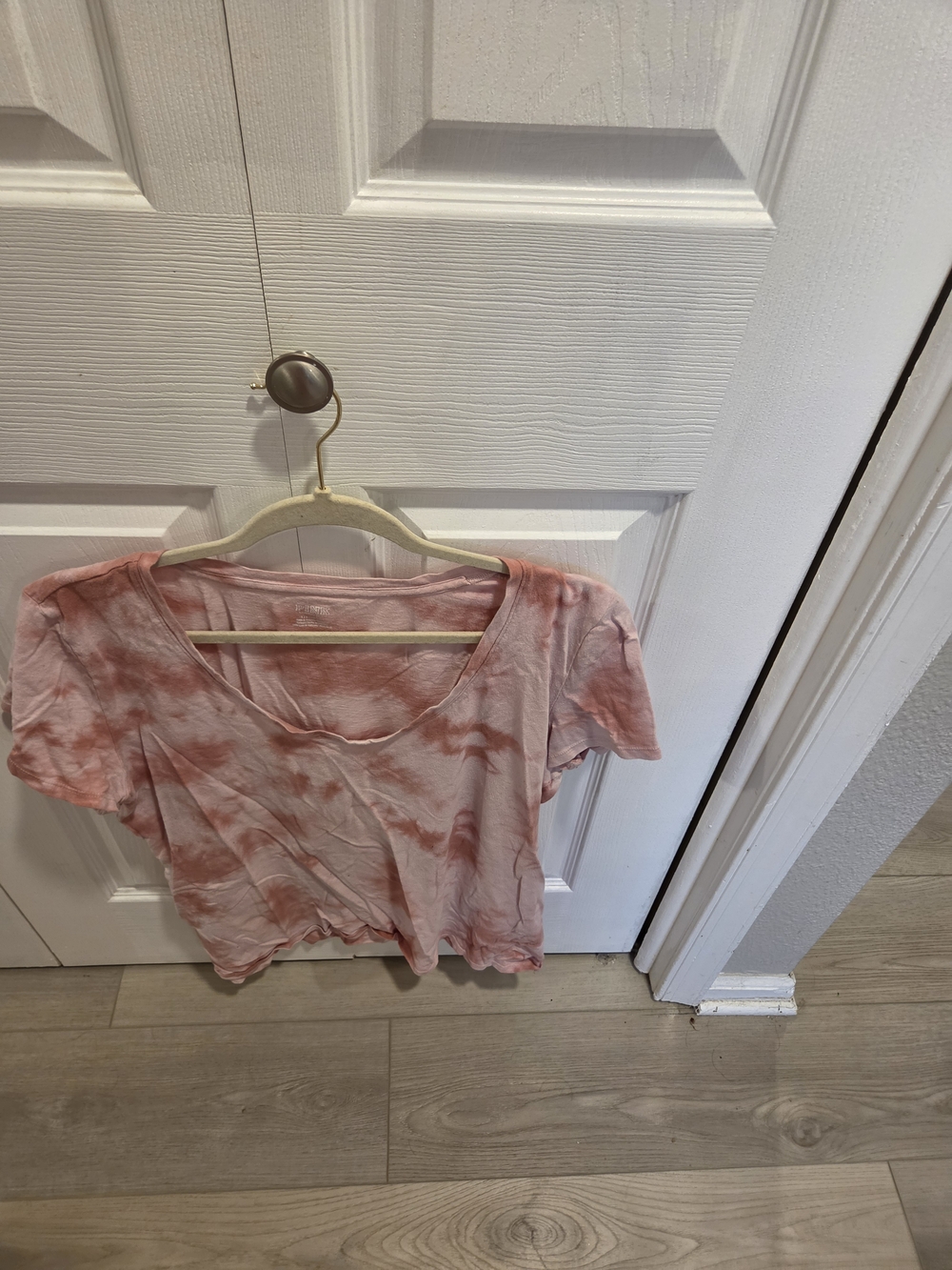 PINK Victoria's Secret Pink Tie-Dye Short Sleeve Scoop Top